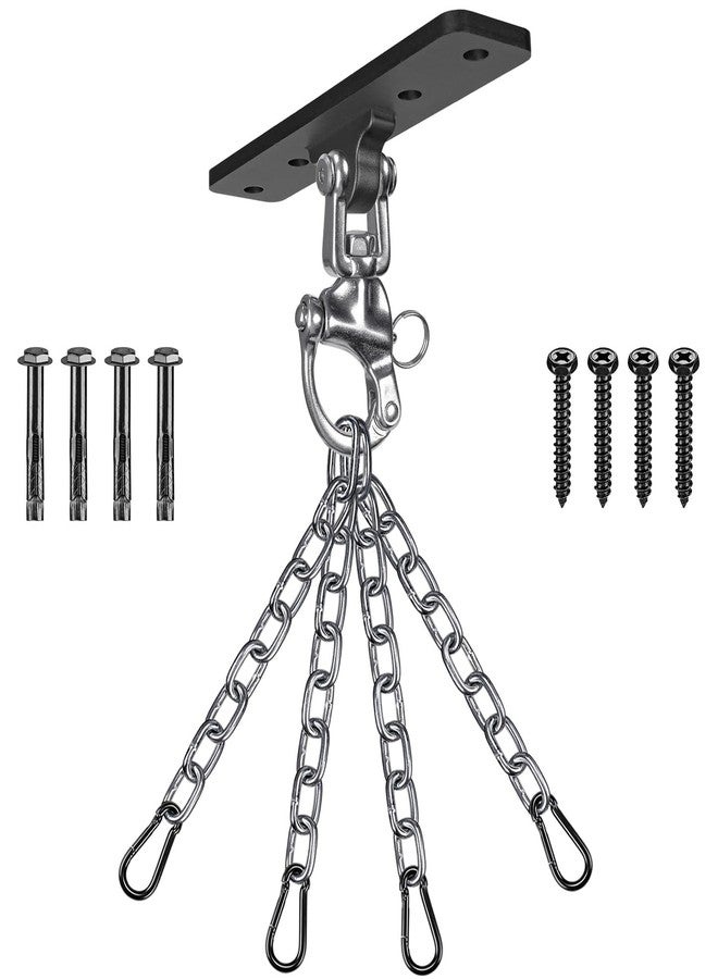 Dolibest Heavy Duty Punching Bag Hanger with Chains, 900LB Capacity 360°+180° Rotation Ceiling Hook, Universal Mount for Boxing MMA Heavy Bags, Home Gym & Training Systems (Easy Install) - Image 1